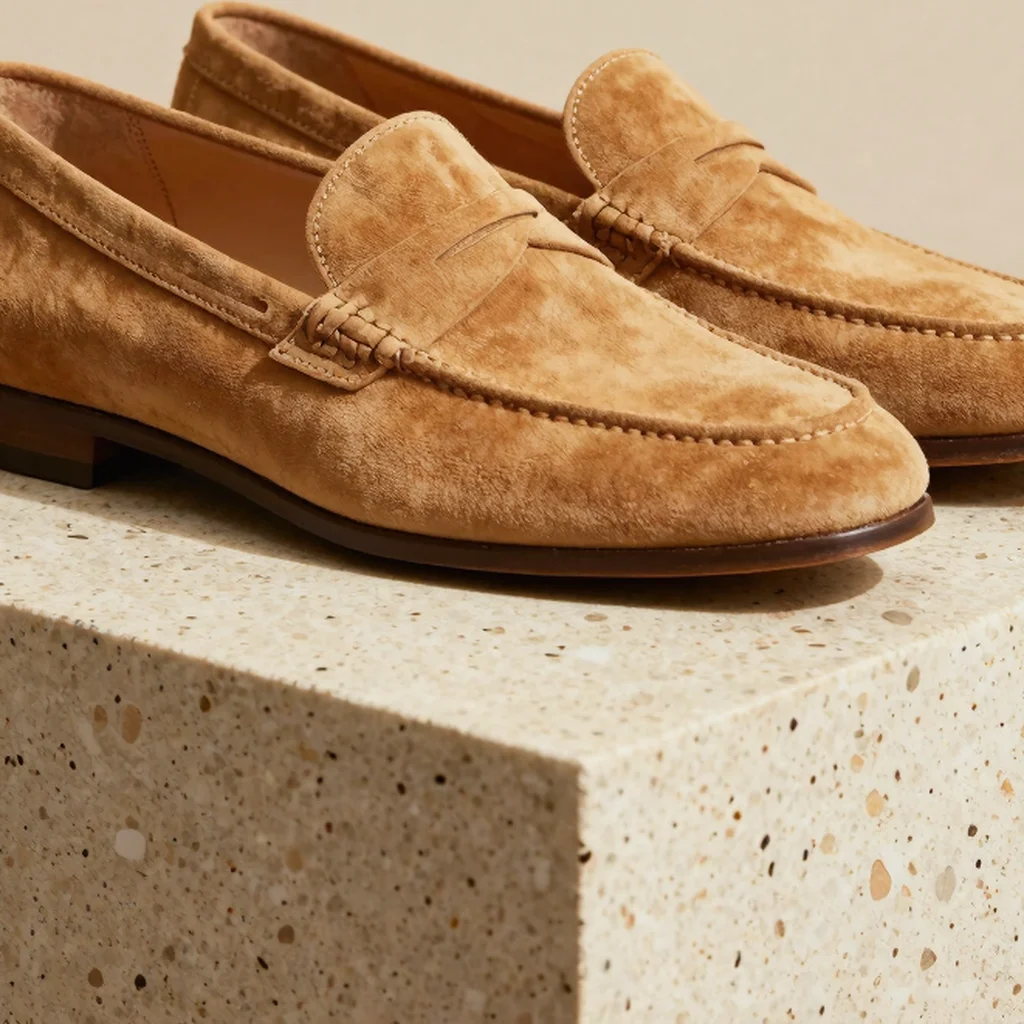 Suede Venetian Slip-On Loafers